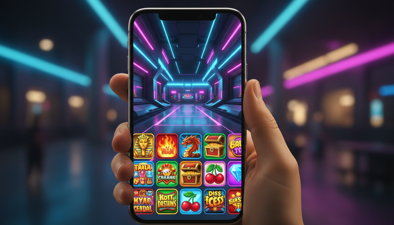 Interfejs mobilnego kasyna na smartfonie